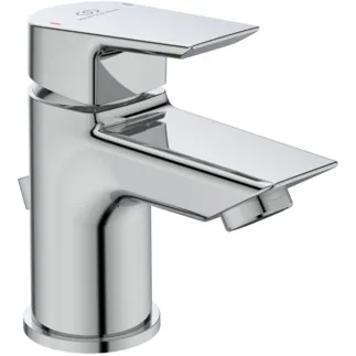 IDEAL STANDARD TESI - Waschtischarmatur 50x139x124 mm, 83 mm vertikaler Abstand bis Mitte Auslauf in chrom, 5 l/min (3 bar), mit Ablaufgarnitur - EasyFix, Strahlregler, Durchflussbegrenzer, EPD, FirmaFlow, SmartShine Oberfläche #A6566AA - Chrom
