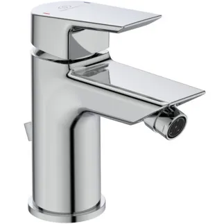 IDEAL STANDARD TESI - Bidet Armatur 50x139x139 mm, 95 mm vertikaler Abstand bis Mitte Auslauf in chrom, 8 l/min (3 bar), mit Ablaufgarnitur - EasyFix, Einstellbarer Auslauf, EPD, FirmaFlow, SmartShine Oberfläche #A6579AA - Chrom