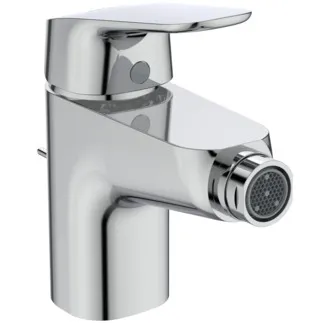 IDEAL STANDARD CERAFLEX - Bidet Armatur 47x166x135 mm, 114 mm vertikaler Abstand bis Mitte Auslauf in chrom, 3.8 l/min (3 bar), mit Ablaufgarnitur - EasyFix, Strahlregler, Einstellbarer Auslauf, Click-Technologie, EPD, FirmaFlow, SmartShine Oberfläche #B1718AA - Chrom