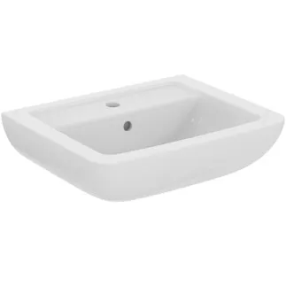 IDEAL STANDARD EUROVIT - Waschtisch 550x440x185 mm in weiß glänzend, 1 Hahnloch, mit Überlauf #K284701 - Weiß (Alpin)