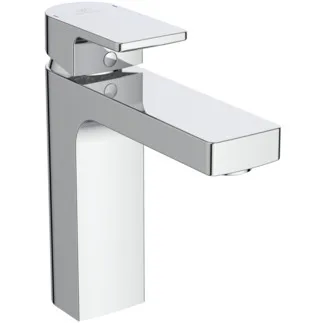 IDEAL STANDARD EDGE - Waschtischarmatur 50x195x182 mm, 138 mm vertikaler Abstand bis Mitte Auslauf in chrom, 5 l/min (3 bar), mit Ablaufgarnitur - EasyFix, Strahlregler, Click-Technologie, Durchflussbegrenzer, EPD, FirmaFlow, SmartShine Oberfläche #A7109AA - Chrom