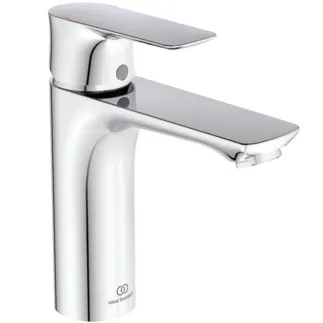 IDEAL STANDARD CONNECT AIR - Waschtischarmatur 48x165x176 mm, 125 mm vertikaler Abstand bis Mitte Auslauf in chrom, 5 l/min (3 bar), ohne Ablaufgarnitur - EasyFix, Strahlregler, Click-Technologie, Durchflussbegrenzer, EPD, FirmaFlow, SmartShine Oberfläche #A7055AA - Chrom
