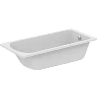 IDEAL STANDARD HOTLINE - Körperform-Badewanne 1700x800x465 mm in weiß glänzend, ohne Hahnloch, mit Überlauf, ohne Ablaufgarnitur - Reinigungsmittelbeständig, Lichtbeständig #K274701 - Weiß (Alpin)