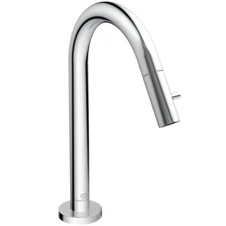 IDEAL STANDARD CERALINE - Standventil 55x292 mm, 180 mm vertikaler Abstand bis Mitte Auslauf in chrom, 3.8 l/min (3 bar), ohne Ablaufgarnitur - Verdeckter Strahlregler, SmartShine Oberfläche #F2844AA - Chrom