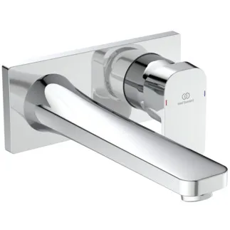 IDEAL STANDARD TONIC II - Wand-Waschtischarmatur 193x241x118 mm, 225 mm vertikaler Abstand bis Mitte Auslauf in chrom, Kit 1 required (A5948), 5 l/min (3 bar), ohne Ablaufgarnitur - Click-Technologie, Durchflussbegrenzer, EPD, SmartShine Oberfläche #A6335AA - Chrom