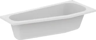 IDEAL STANDARD HOTLINE - Raumspar-Badewanne 1600x700x580 mm in weiß glänzend, ohne Hahnloch, mit Überlauf, ohne Ablaufgarnitur - Reinigungsmittelbeständig, Lichtbeständig #K276101 - Weiß (Alpin)