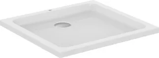 IDEAL STANDARD HOTLINE - Rechteck-Brausewanne 800x750x80 mm in weiß glänzend, ohne Ablaufgarnitur - Reinigungsmittelbeständig, Lichtbeständig #K277101 - Weiß (Alpin)
