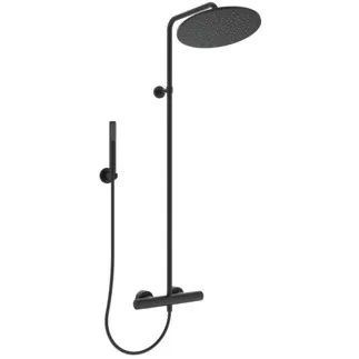 IDEAL STANDARD CERATHERM T25 - Duschsystem AP 315x542.5x1117 mm in schwarz, 12.0 l/min (3 bar) - Thermostatfunktion, Wasser- & Energiesparend, CoolBody, Sicherheitssperre #BC748XG - Silk Black