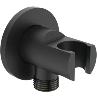 IDEAL STANDARD IDEALRAIN - Wandanschlussbogen 57x78x57 mm in schwarz #BC807XG - Silk Black