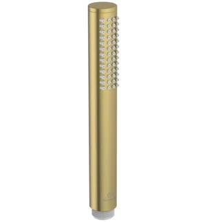 IDEAL STANDARD IDEALRAIN - 1-Funktionshandbrause 25x25x198 mm in brushed gold, 8 l/min (3 bar) - Easy-Grip, Strahlregler, Durchflussbegrenzer, PVD Technologie #BC774A2 - Brushed Gold
