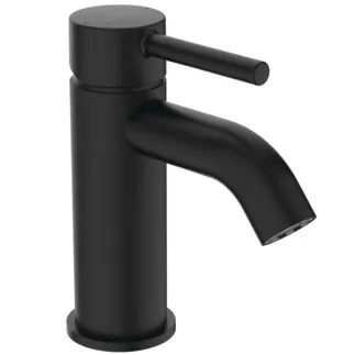 IDEAL STANDARD CERALINE - Waschtischarmatur 50x152x147 mm, 100 mm vertikaler Abstand bis Mitte Auslauf in schwarz, 3.8 l/min (3 bar), mit Ablaufgarnitur - EasyFix, Strahlregler, Verdeckter Strahlregler, EPD #BC193XG - Silk Black