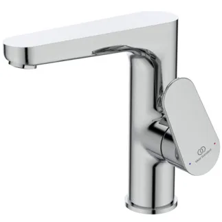 IDEAL STANDARD CERAFINE MODEL O - Waschtischarmatur 98x198x180 mm, 135 mm vertikaler Abstand bis Mitte Auslauf in chrom, 3.8 l/min (3 bar), mit Ablaufgarnitur - EasyFix, Strahlregler, EPD, FirmaFlow, SmartShine Oberfläche #BC703AA - Chrom
