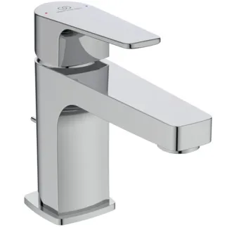 IDEAL STANDARD CERAFINE MODEL D - Waschtischarmatur 50x176x135 mm, 115 mm vertikaler Abstand bis Mitte Auslauf in chrom, 5 l/min (3 bar), mit Ablaufgarnitur - EasyFix, Strahlregler, Durchflussbegrenzer, EPD, FirmaFlow, SmartShine Oberfläche #BC685AA - Chrom