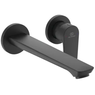 IDEAL STANDARD CERAFINE MODEL O - Wand-Waschtischarmatur 175x237x111.5 mm, 224 mm vertikaler Abstand bis Mitte Auslauf in schwarz, Kit 1 required (A1313), 3.8 l/min (3 bar), ohne Ablaufgarnitur - Strahlregler, FirmaFlow #BD133XG - Silk Black