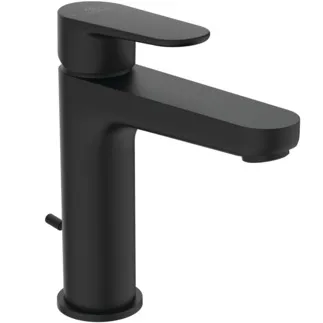 IDEAL STANDARD CERAFINE MODEL O - Waschtischarmatur 50x185x176 mm, 125 mm vertikaler Abstand bis Mitte Auslauf in schwarz, 3.8 l/min (3 bar), mit Ablaufgarnitur - EasyFix, Strahlregler, EPD, FirmaFlow #BC699XG - Silk Black