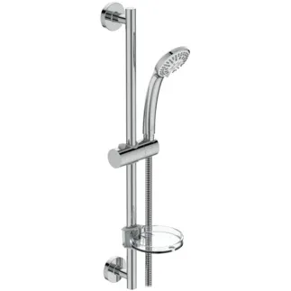 IDEAL STANDARD IDEALRAIN - Brausekombination mit Brausestange in chrom, 8 l/min (3 bar) - Variable Strahlarten, Durchflussbegrenzer #B9503AA - Chrom