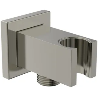 IDEAL STANDARD IDEALRAIN - Wandanschlussbogen 55x65x55 mm in silver storm - PVD Technologie #BC771GN - Edelstahl