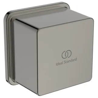 IDEAL STANDARD IDEALRAIN - Wandanschlussbogen 59x60x59 mm in silver storm - PVD Technologie #BC772GN - Edelstahl