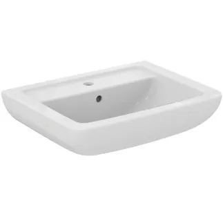 IDEAL STANDARD EUROVIT - Waschtisch 600x460x190 mm in weiß glänzend, 1 Hahnloch, mit Überlauf #V302701 - Weiß (Alpin)