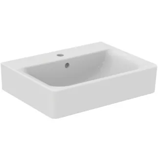 IDEAL STANDARD CONNECT - Waschtisch 600x460x175 mm in weiß, 1 Hahnloch, mit Überlauf - IdealPlus #E7141MA - Weiß (Alpin) mit Ideal Plus