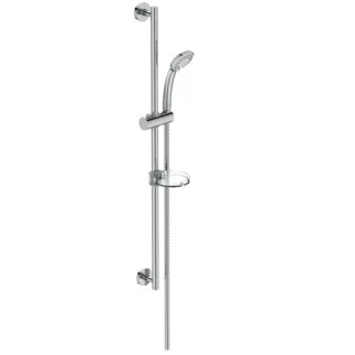 IDEAL STANDARD IDEALRAIN - Brausekombination mit Brausestange in chrom, 8 l/min (3 bar) - Variable Strahlarten, Durchflussbegrenzer #B9504AA - Chrom