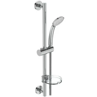 IDEAL STANDARD IDEALRAIN - Brausekombination mit Brausestange 292x603 mm in chrom, 8 l/min (3 bar) - Strahlregler, Durchflussbegrenzer #B9501AA - Chrom