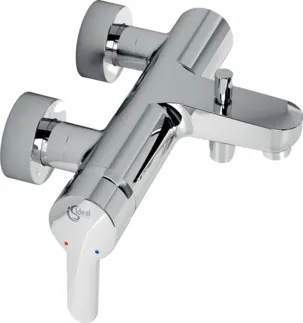 IDEAL STANDARD CONNECT BLUE - Badearmatur AP 286x218 mm, 179 mm vertikaler Abstand bis Mitte Auslauf in chrom, 20.0 l/min (3 bar) - Verdeckter Strahlregler, Click-Technologie, CoolBody, EPD, SmartShine Oberfläche, NF-zertifiziert #B9921AA - Chrom