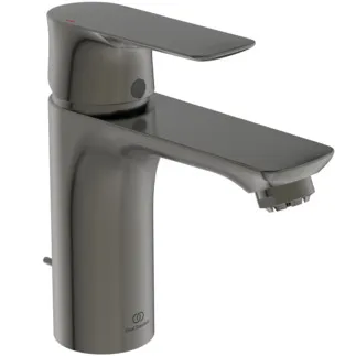 IDEAL STANDARD CONNECT AIR - Waschtischarmatur 48x166x156 mm, 112 mm vertikaler Abstand bis Mitte Auslauf in magnetic grey, 6 l/min (3 bar), mit Ablaufgarnitur - EasyFix, Strahlregler, Click-Technologie, EPD, FirmaFlow, PVD Technologie #A7022A5 - Magnetic Grey