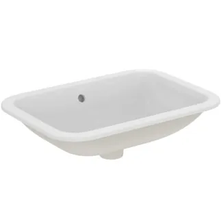 IDEAL STANDARD CONNECT - Einbauwaschtisch 580x410x175 mm in weiß glänzend, ohne Hahnloch, mit Überlauf #E505901 - Weiß (Alpin)