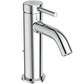 IDEAL STANDARD CERALINE NUOVO - Waschtischarmatur 48x151x177 mm, 105 mm vertikaler Abstand bis Mitte Auslauf in chrom, 3.8 l/min (3 bar), mit Ablaufgarnitur - EasyFix, Verdeckter Strahlregler, Vandalismussicher, SmartShine Oberfläche #BD846AA - Chrom
