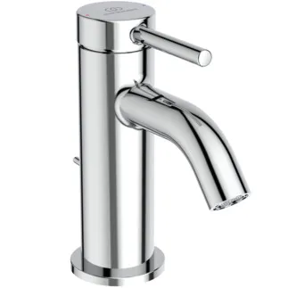 IDEAL STANDARD CERALINE NUOVO - Waschtischarmatur 48x136x156 mm, 90 mm vertikaler Abstand bis Mitte Auslauf in chrom, 3.8 l/min (3 bar), mit Ablaufgarnitur - EasyFix, Verdeckter Strahlregler, Vandalismussicher, SmartShine Oberfläche #BD845AA - Chrom