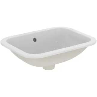IDEAL STANDARD CONNECT - Einbauwaschtisch 500x380x175 mm in weiß glänzend, ohne Hahnloch, mit Überlauf - Platzsparender Waschtisch #E505701 - Weiß (Alpin)