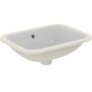 IDEAL STANDARD CONNECT - Einbauwaschtisch 500x380x175 mm in weiß glänzend, ohne Hahnloch, mit Überlauf - Platzsparender Waschtisch #E505801 - Weiß (Alpin)
