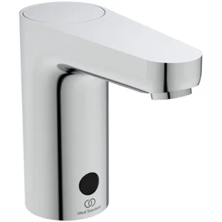 IDEAL STANDARD CERAPLUS - Waschtischarmatur 58x161x138 mm, 116 mm vertikaler Abstand bis Mitte Auslauf in chrom, 4.3 l/min (3 bar), ohne Ablaufgarnitur - EasyFix, Netzbetrieb, CoolBody, Vollständig berührungslos, Vandalismussicher, SmartShine Oberfläche #A6144AA - Chrom