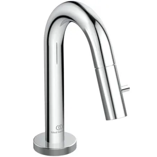 IDEAL STANDARD CERALINE - Standventil 55x212 mm, 152 mm vertikaler Abstand bis Mitte Auslauf in chrom, 8.3 l/min (3 bar), ohne Ablaufgarnitur - Verdeckter Strahlregler, SmartShine Oberfläche #F2843AA - Chrom