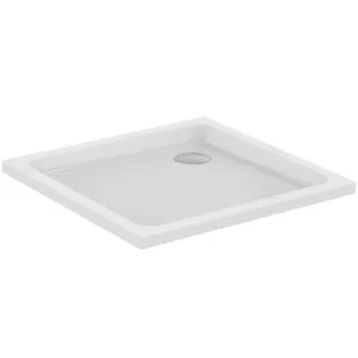 IDEAL STANDARD HOTLINE - Quadratische Brausewanne 800x800x80 mm in weiß glänzend, ohne Ablaufgarnitur - Reinigungsmittelbeständig, Lichtbeständig #K276601 - Weiß (Alpin)