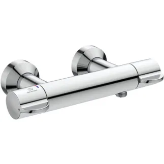 IDEAL STANDARD CERAPLUS SAFE - Brausearmatur AP 296x157x70 mm in chrom, 22 l/min (3 bar) - Thermostatfunktion, Wasser- & Energiesparend, CoolBody, Thermische Desinfektion, Sicherheitssperre, SmartShine Oberfläche #A6870AA - Chrom