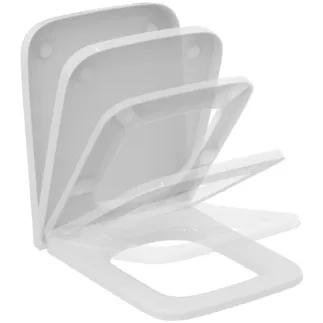 IDEAL STANDARD BLEND CUBE - Wrapover Sitz 365x455x35 mm in weiß glänzend - SoftClosing WC #T392701 - Weiß (Alpin)