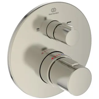 IDEAL STANDARD CERATHERM T100 - Badearmatur UP Bausatz 2 163x105x163 mm in silver storm, Kit 1 required (A1000), 23.0 l/min (3 bar) - Thermostatfunktion, Wasser- & Energiesparend, Sicherheitssperre, PVD Technologie. BITTE BEACHTEN SIE: Dieses Produkt wird aus dem Sortiment genommen und durch A8584GN ersetzt. #A5814GN - Edelstahl
