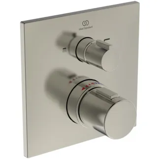 IDEAL STANDARD Ceratherm C100 - Badearmatur UP Bausatz 2 163x105x163 mm in silver storm, Kit 1 required (A1000), 23.0 l/min (3 bar) - Thermostatfunktion, Wasser- & Energiesparend, Sicherheitssperre, PVD Technologie. BITTE BEACHTEN SIE: Dieses Produkt wird aus dem Sortiment genommen und durch A8588GN ersetzt. #A7522GN - Edelstahl