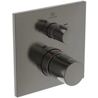 IDEAL STANDARD Ceratherm C100 - Badearmatur UP Bausatz 2 163x105x163 mm in magnetic grey, Kit 1 required (A1000), 23.0 l/min (3 bar) - Thermostatfunktion, Wasser- & Energiesparend, Sicherheitssperre, PVD Technologie. BITTE BEACHTEN SIE: Dieses Produkt wird aus dem Sortiment genommen und durch A8588A5 ersetzt. #A7522A5 - Magnetic Grey