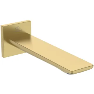 IDEAL STANDARD CONCA - Wandauslauf 65x65 mm, 180 mm vertikaler Abstand bis Mitte Auslauf in brushed gold, 20 l/min (3 bar) - PVD Technologie #BC769A2 - Brushed Gold