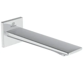 IDEAL STANDARD CONCA - Wandauslauf 65x65 mm, 180 mm vertikaler Abstand bis Mitte Auslauf in chrom, 20 l/min (3 bar) - SmartShine Oberfläche #BC769AA - Chrom