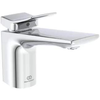 IDEAL STANDARD CONCA - Waschtischarmatur 48x209x133 mm, 140 mm vertikaler Abstand bis Mitte Auslauf in chrom, 5 l/min (3 bar), mit Ablaufgarnitur - EasyFix, Durchflussbegrenzer, FirmaFlow, SmartShine Oberfläche #BD456AA - Chrom