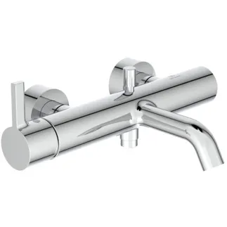 IDEAL STANDARD JOY - Badearmatur AP 306x224x108 mm, 207 mm vertikaler Abstand bis Mitte Auslauf in chrom, 20.0 l/min (3 bar) - Verdeckter Strahlregler, Click-Technologie, EPD, FirmaFlow, SmartShine Oberfläche #BC786AA - Chrom