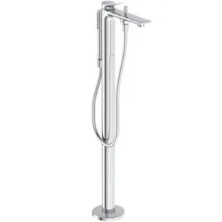 IDEAL STANDARD CONCA - Freistehende Wannenarmatur 130x297x835 mm, 204 mm vertikaler Abstand bis Mitte Auslauf in chrom, Kit 1 required (A6133), 8 l/min (3 bar) - Click-Technologie, FirmaFlow, SmartShine Oberfläche #BD460AA - Chrom