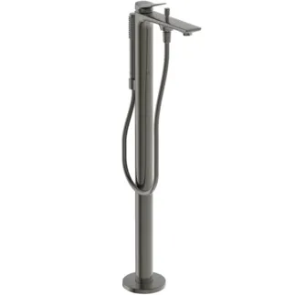 IDEAL STANDARD CONCA - Freistehende Wannenarmatur 130x297x835 mm, 204 mm vertikaler Abstand bis Mitte Auslauf in magnetic grey, Kit 1 required (A6133), 8 l/min (3 bar) - Click-Technologie, FirmaFlow, PVD Technologie #BD460A5 - Magnetic Grey