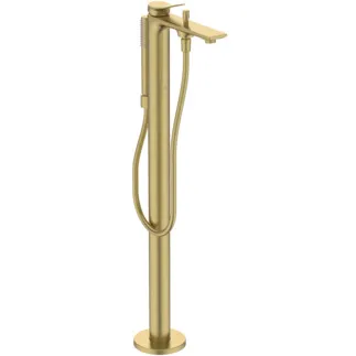 IDEAL STANDARD CONCA - Freistehende Wannenarmatur 130x297x835 mm, 204 mm vertikaler Abstand bis Mitte Auslauf in brushed gold, Kit 1 required (A6133), 8 l/min (3 bar) - Click-Technologie, FirmaFlow, PVD Technologie #BD460A2 - Brushed Gold
