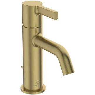 IDEAL STANDARD JOY - Waschtischarmatur 48x159x168 mm, 110 mm vertikaler Abstand bis Mitte Auslauf in brushed gold, 5 l/min (3 bar), mit Ablaufgarnitur - EasyFix, Strahlregler, Verdeckter Strahlregler, Durchflussbegrenzer, EPD, FirmaFlow, PVD Technologie #BC775A2 - Brushed Gold