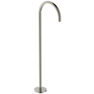 IDEAL STANDARD JOY - Freistehende Wannenarmatur 130x339x919 mm, 260 mm vertikaler Abstand bis Mitte Auslauf in silver storm, Kit 1 included, 12 l/min (3 bar) - Verdeckter Strahlregler, PVD Technologie #A7387GN - Edelstahl